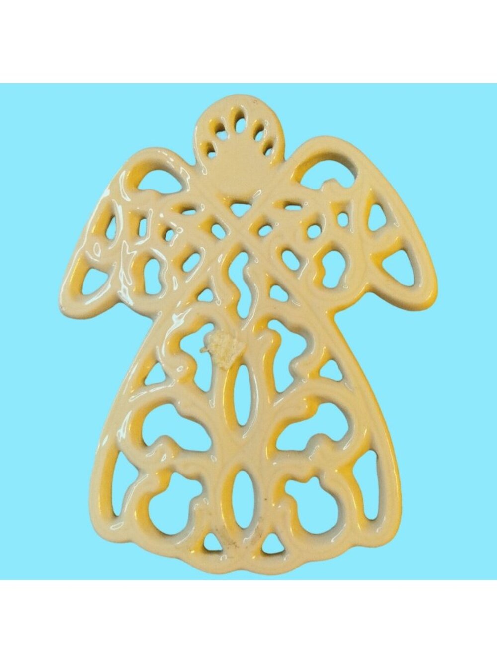 Ceramic Angel Ornament White Vintage